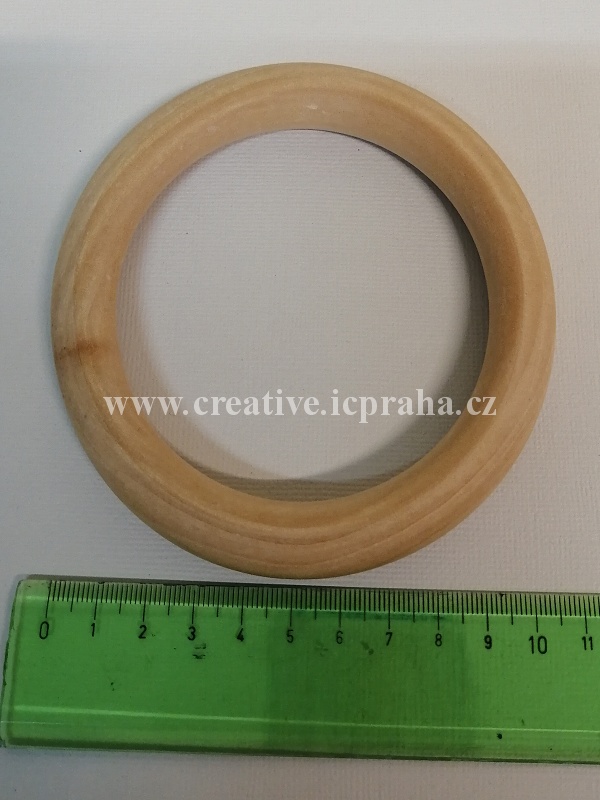 kroužek dřevěný - přírodní 80/110mm